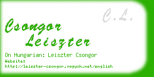 csongor leiszter business card